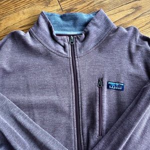 LL BEAN | Men’s Purple Full Zip Sweater